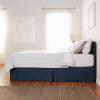 imageAmazon Basics Lightweight Pleated Bed Skirt Queen Bright White SolidNavy Blue