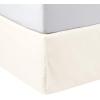 imageAmazon Basics Lightweight Pleated Bed Skirt Queen Bright White SolidOff White