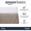 imageAmazon Basics Lightweight Pleated Bed Skirt Queen Bright White SolidTaupe