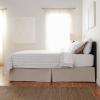imageAmazon Basics Lightweight Pleated Bed Skirt Queen Bright White SolidTaupe
