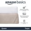 imageAmazon Basics Lightweight Pleated Bed Skirt Queen Bright White SolidTaupe