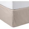 imageAmazon Basics Lightweight Pleated Bed Skirt Queen Bright White SolidTaupe