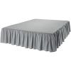 imageAmazon Basics Lightweight Ruffled Bed Skirt Classic Style Soft and Stylish 100 Microfiber with 16quot Drop Machine Washable Wrinkle Free Queen Bright White SolidDark Grey