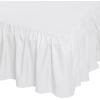 imageAmazon Basics Lightweight Ruffled Bed Skirt Classic Style Soft and Stylish 100 Microfiber with 16quot Drop Machine Washable Wrinkle Free Queen Bright White SolidBright White