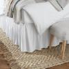 imageAmazon Basics Lightweight Ruffled Bed Skirt Classic Style Soft and Stylish 100 Microfiber with 16quot Drop Machine Washable Wrinkle Free Queen Bright White SolidBright White