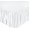 imageAmazon Basics Lightweight Ruffled Bed Skirt Classic Style Soft and Stylish 100 Microfiber with 16quot Drop Machine Washable Wrinkle Free Queen Bright White SolidBright White