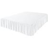 imageAmazon Basics Lightweight Ruffled Bed Skirt Classic Style Soft and Stylish 100 Microfiber with 16quot Drop Machine Washable Wrinkle Free Queen Bright White SolidBright White