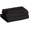 imageAmazon Basics Lightweight Super Soft Easy Care Microfiber 3 Piece Bed Sheet Set with 14Inch Deep Pockets Twin Frosted Lavender Solid 4 PackBlack