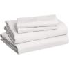 imageAmazon Basics Lightweight Super Soft Easy Care Microfiber 3 Piece Bed Sheet Set with 14Inch Deep Pockets Twin Frosted Lavender Solid 4 PackCream