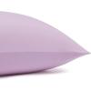 imageAmazon Basics Lightweight Super Soft Easy Care Microfiber 3 Piece Bed Sheet Set with 14Inch Deep Pockets Twin Frosted Lavender Solid 4 PackFrosted Lavender
