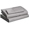 imageAmazon Basics Lightweight Super Soft Easy Care Microfiber 3 Piece Bed Sheet Set with 14Inch Deep Pockets Twin Frosted Lavender Solid 4 PackGray Arrows