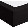 imageAmazon Basics Lightweight Super Soft WrinkleFree Easy Care Microfiber 4Piece Bed Sheet Set with 14Inch Deep Pockets Full Bright White SolidBlack