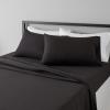 imageAmazon Basics Lightweight Super Soft WrinkleFree Easy Care Microfiber 4Piece Bed Sheet Set with 14Inch Deep Pockets Full Bright White SolidBlack