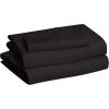 imageAmazon Basics Lightweight Super Soft WrinkleFree Easy Care Microfiber 4Piece Bed Sheet Set with 14Inch Deep Pockets Full Bright White SolidBlack