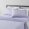 imageAmazon Basics Lightweight Super Soft WrinkleFree Easy Care Microfiber 4Piece Bed Sheet Set with 14Inch Deep Pockets Full Bright White SolidBlue Damask