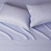 imageAmazon Basics Lightweight Super Soft WrinkleFree Easy Care Microfiber 4Piece Bed Sheet Set with 14Inch Deep Pockets Full Bright White SolidBlue Damask