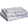 imageAmazon Basics Lightweight Super Soft WrinkleFree Easy Care Microfiber 4Piece Bed Sheet Set with 14Inch Deep Pockets Full Bright White SolidBlue Floral