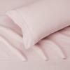 imageAmazon Basics Lightweight Super Soft WrinkleFree Easy Care Microfiber 4Piece Bed Sheet Set with 14Inch Deep Pockets Full Bright White SolidBlush Pink