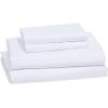 imageAmazon Basics Lightweight Super Soft WrinkleFree Easy Care Microfiber 4Piece Bed Sheet Set with 14Inch Deep Pockets Full Bright White SolidBright White