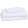 imageAmazon Basics Lightweight Super Soft WrinkleFree Easy Care Microfiber 4Piece Bed Sheet Set with 14Inch Deep Pockets Full Bright White SolidBright White
