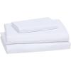 imageAmazon Basics Lightweight Super Soft WrinkleFree Easy Care Microfiber 4Piece Bed Sheet Set with 14Inch Deep Pockets Full Bright White SolidBright White