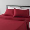 imageAmazon Basics Lightweight Super Soft WrinkleFree Easy Care Microfiber 4Piece Bed Sheet Set with 14Inch Deep Pockets Full Bright White SolidBurgundy