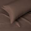 imageAmazon Basics Lightweight Super Soft WrinkleFree Easy Care Microfiber 4Piece Bed Sheet Set with 14Inch Deep Pockets Full Bright White SolidChocolate