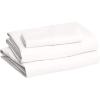 imageAmazon Basics Lightweight Super Soft WrinkleFree Easy Care Microfiber 4Piece Bed Sheet Set with 14Inch Deep Pockets Full Bright White SolidCream