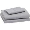 imageAmazon Basics Lightweight Super Soft WrinkleFree Easy Care Microfiber 4Piece Bed Sheet Set with 14Inch Deep Pockets Full Bright White SolidDark Gray