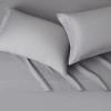 imageAmazon Basics Lightweight Super Soft WrinkleFree Easy Care Microfiber 4Piece Bed Sheet Set with 14Inch Deep Pockets Full Bright White SolidDark Gray