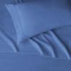 imageAmazon Basics Lightweight Super Soft WrinkleFree Easy Care Microfiber 4Piece Bed Sheet Set with 14Inch Deep Pockets Full Bright White SolidDutch Blue