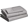 imageAmazon Basics Lightweight Super Soft WrinkleFree Easy Care Microfiber 4Piece Bed Sheet Set with 14Inch Deep Pockets Full Bright White SolidGray Arrows
