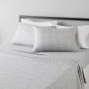 imageAmazon Basics Lightweight Super Soft WrinkleFree Easy Care Microfiber 4Piece Bed Sheet Set with 14Inch Deep Pockets Full Bright White SolidGray Cheetah