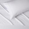imageAmazon Basics Lightweight Super Soft WrinkleFree Easy Care Microfiber 4Piece Bed Sheet Set with 14Inch Deep Pockets Full Bright White SolidGray Crosshatch