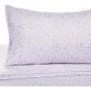 imageAmazon Basics Lightweight Super Soft WrinkleFree Easy Care Microfiber 4Piece Bed Sheet Set with 14Inch Deep Pockets Full Bright White SolidLavender Paisley