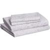 imageAmazon Basics Lightweight Super Soft WrinkleFree Easy Care Microfiber 4Piece Bed Sheet Set with 14Inch Deep Pockets Full Bright White SolidLavender Paisley