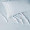 imageAmazon Basics Lightweight Super Soft WrinkleFree Easy Care Microfiber 4Piece Bed Sheet Set with 14Inch Deep Pockets Full Bright White SolidLight Blue