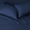 imageAmazon Basics Lightweight Super Soft WrinkleFree Easy Care Microfiber 4Piece Bed Sheet Set with 14Inch Deep Pockets Full Bright White SolidNavy Blue