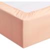 imageAmazon Basics Lightweight Super Soft WrinkleFree Easy Care Microfiber 4Piece Bed Sheet Set with 14Inch Deep Pockets Full Bright White SolidPeachy Coral