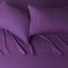 imageAmazon Basics Lightweight Super Soft WrinkleFree Easy Care Microfiber 4Piece Bed Sheet Set with 14Inch Deep Pockets Full Bright White SolidPlum