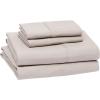 imageAmazon Basics Lightweight Super Soft WrinkleFree Easy Care Microfiber 4Piece Bed Sheet Set with 14Inch Deep Pockets Full Bright White SolidTaupe