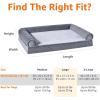 imageAmazon Basics Living Room Couch Dog Bed with Premium Foam PressureRelief Support for Dogs up to 90lbs Machine Washable Cover Extra Large Sized 44quot x 35quot GreyGrey