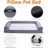 imageAmazon Basics Living Room Couch Dog Bed with Premium Foam PressureRelief Support for Dogs up to 90lbs Machine Washable Cover Extra Large Sized 44quot x 35quot GreyGrey