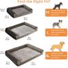 imageAmazon Basics Living Room Couch Dog Bed with Premium Foam PressureRelief Support for Dogs up to 90lbs Machine Washable Cover Extra Large Sized 44quot x 35quot GreyBrown