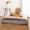 imageAmazon Basics Living Room Couch Dog Bed with Premium Foam PressureRelief Support for Dogs up to 90lbs Machine Washable Cover Extra Large Sized 44quot x 35quot GreyGrey