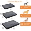 imageAmazon Basics Living Room Couch Dog Bed with Premium Foam PressureRelief Support for Dogs up to 90lbs Machine Washable Cover Extra Large Sized 44quot x 35quot GreyGrey