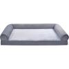 imageAmazon Basics Living Room Couch Dog Bed with Premium Foam PressureRelief Support for Dogs up to 90lbs Machine Washable Cover Extra Large Sized 44quot x 35quot GreyGrey