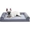 imageAmazon Basics Living Room Couch Dog Bed with Premium Foam PressureRelief Support for Dogs up to 90lbs Machine Washable Cover Extra Large Sized 44quot x 35quot GreyGrey