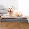 imageAmazon Basics Living Room Couch Dog Bed with Premium Foam PressureRelief Support for Dogs up to 90lbs Machine Washable Cover Extra Large Sized 44quot x 35quot GreyGrey