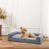 imageAmazon Basics Living Room Couch Dog Bed with Premium Foam PressureRelief Support for Dogs up to 90lbs Machine Washable Cover Extra Large Sized 44quot x 35quot GreyGrey